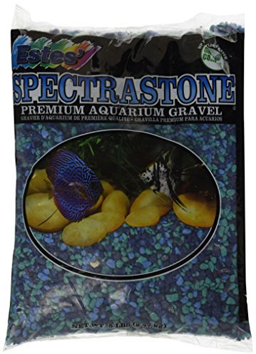 Estes Spectrastone Gravier Bleu Jean pour Aquarium d'eau Douce, Sac de 2,3 kg