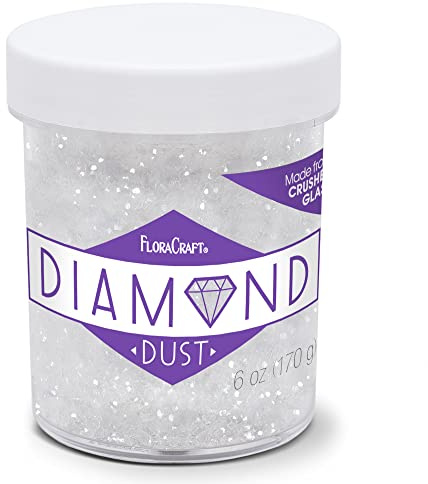 FloraCraft Diamond Dust Glitter 6 Ounce Clear Glass