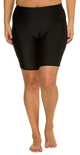 Ulla Popken Damen Badehose Schwimmradler , Schwarz 58