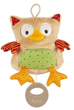 SIGIKID 40780 Spieluhr Eule Musik Mädchen und Jungen Babyspielzeug empfohlen ab Geburt mehrfarbig