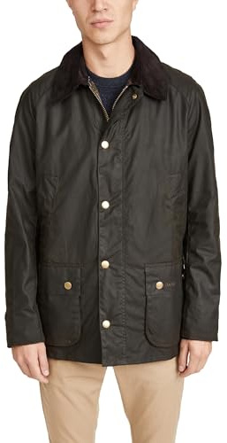 Barbour Men's Ashby Wax Jacket, Olive, L