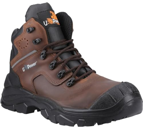Upower - Chaussures de sécurité hautes sans métal GREENLAND UK - Environnements humides - S3 SRC 44 - Marron