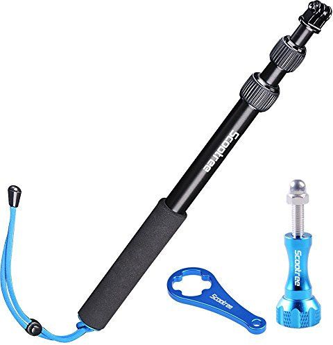 Smatree SmaPole S1, Selfie Stick Telescópico para GoPro Hero 8/7/6/5/4/3/2/1, dji OSMO Action, Aleación, Aluminio, Monopod de 15.8 Pulgadas a 40.5 Pulgadas