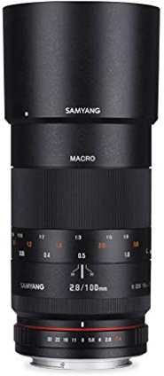 Samyang 100mm F2.8 Makro für Canon EF – Vollformat und APS-C Macro Teleobjektiv Festbrennweite für Canon EF-Mount, manueller Fokus, für Canon EOS-1D X Mark III, EOS 6D Mark II, EOS 850D