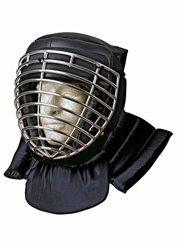 KWON Kali Kopfgitter L | Kwon Kali Kopfschutz mit Metallgitter L Schwarz aus gepolstertem PU-Leder eingefasster Ohrenschutz Schaumstoffverstärkungen