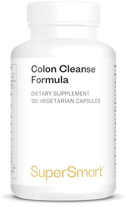 Supersmart - Colon Cleanse Formula - Entgiftungsergänzung für eine gesunde Darmflora | Nicht GVO & Glutenfrei - 120 pflanzliche Zellulosekapseln
