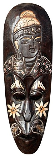 Bella 50 cm da parete maschera Buddha legno Bali Asia Maske47,50