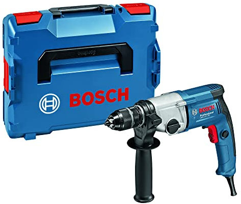 Bosch Professional Bohrmaschine GBM 13-2 RE (inkl. Schnellspannbohrfutter 13mm, Zusatzhandgriff, Tiefenanschlag 210mm, L-BOXX)
