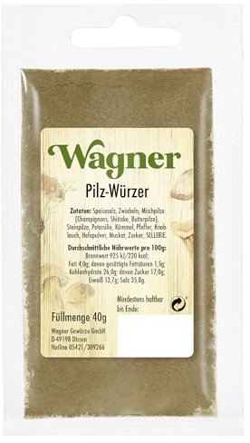 Wagner Gewürze Pilz Würzmischung, 40 g