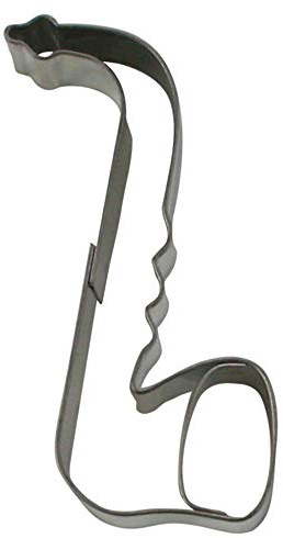 Stampini per Biscotti a Forma di Sassofono in Acciaio Inox, Argento, 6 cm