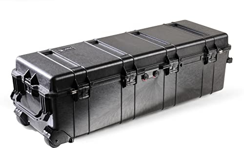 PELI 1740 longue valise de transport pour trépieds et Matériel de forage, IP67 étanche à l'eau et à la poussière, fabriquée aux États-Unis, capacité de 105L, sans mousse, couleur: noire