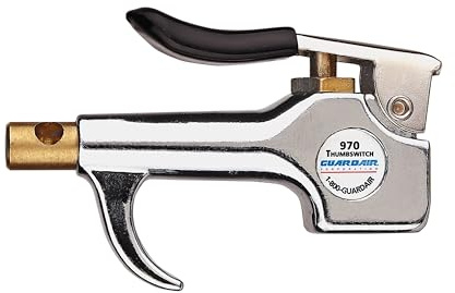 Guardair 970 Thumbswitch Safety Air Gun, Compact, Durable Cast Aluminum Body with Venturi Nozzle, Comfortable Palm Fit, 1/4-Inch FNPT Inlet