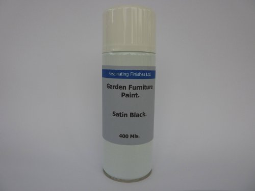 1 x 400ml Aerosol Black Satin Garden Furniture Paint. for Aluminium Metal Plastic Timber