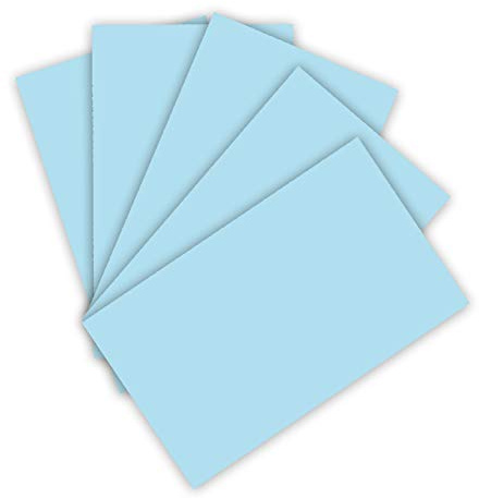 folia 6339 - Tonpapier 130 g/m², Tonzeichenpapier in eisblau, DIN A3, 50 Bogen, als Grundlage für zahlreiche Bastelarbeiten