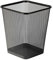 OSCO Black Wiremesh Waste Bin | Square | Height - 30 cm | Width - 25 cm | Trash Can | Waste Paper Basket | Recycling Container | Office | Home | Bathroom