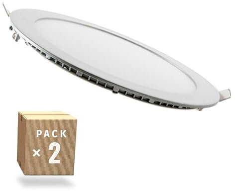Greenice | Pack 4 Placa de LEDs Ø225Mm 18W 1409Lm 30.000H Circular | Blanco Frío