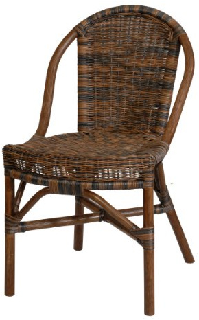 Korb-Outlet Rattanstuhl Klassik Schwarz Braun Esszimmerstuhl Schmal Esszimmer Stuhl Küchenstuhl Natur Rattan