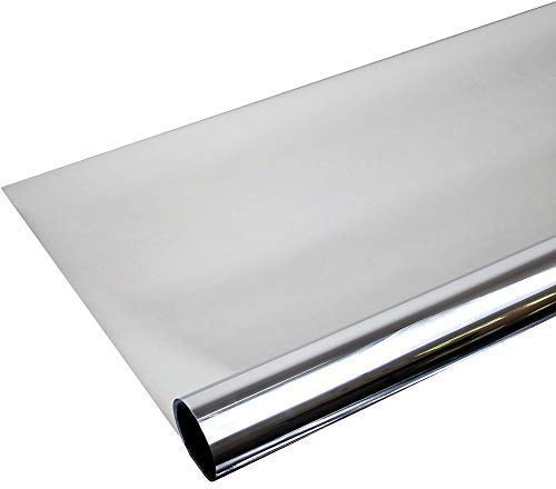 TipTopCarbon 6,57€/m² Fenster Spiegelfolie 200 x 152cm Silber Tönungsfolie Sonnenschutz Fensterfolie Spion Folie Hitzeschutzfolie