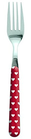 Excelsa Enjoy Forchetta Cuoricino, Acciaio Inossidabile, Rosso