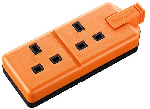 Permaplug By Masterplug ELS132O-01 Two Socket Trailing Socket, Without Plug And Cable, 13 Amp, Orange