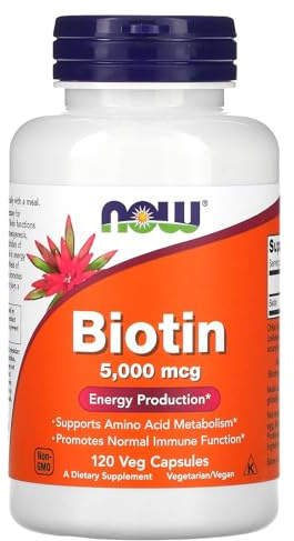 Now Foods Biotin 5 MG Vegetarian Capsules, 120 Count