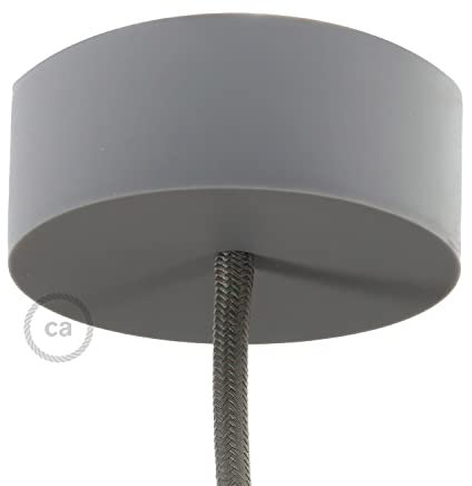 creative cables - Kit rosone cilindrico in Silicone - Grigio