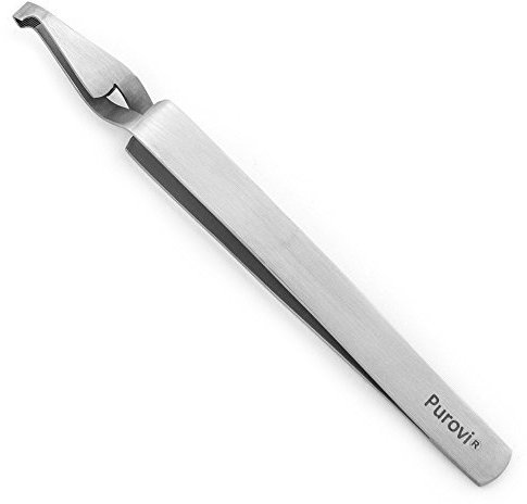 Purovi Zeckenzange für Hunde, Menschen, Katzen, Pferde etc. - Zeckenpinzette aus Hochwertigem Edelstahl