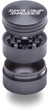 Santa Cruz Shredder Spice Grinder 3 Piece Medium 2 1/8 Superior Grip and Aluminium (Grey)