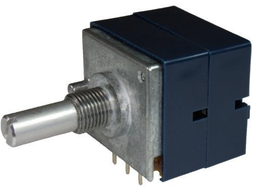 Alps 50k Log Rk27112 Stereo Potentiometer, drehbar, 50 kax2 Ohm, Logarithmisch, Blau, 6 mm
