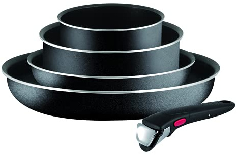 Tefal Ingenio Essential Starter Kit, Black, 5 Pieces