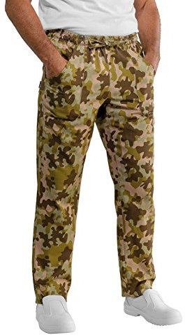 Isacco Pantalone con elastico Mimetico 04, Mimetico 04, XL, 100% Cotone, 190 gr/m²