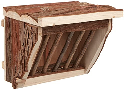 Trixie 61191 Heuraufe zum Einhängen, 20 × 15 × 17 cm, Braun