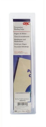 GBC 9741639 VeloBind Bindestrips, 45mm, 25 Stück, A4,weiß