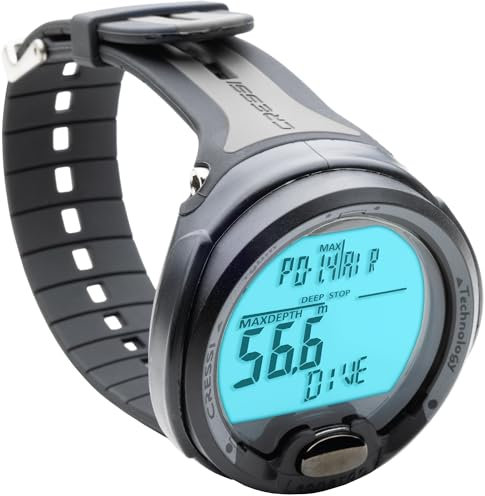 Cressi KS770050 Leonardo Dive Computer, Schwarz/Grau
