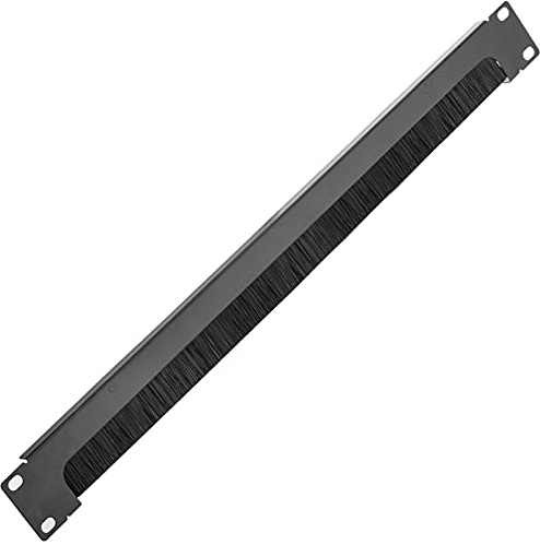 RackMatic - Panel pasacables guíacables para Armario Rack 19 1U con Cepillo para gestión de Cables