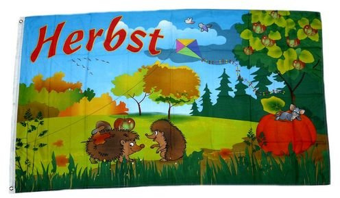 Fahne/Flagge Herbst Igel 60 x 90 cm