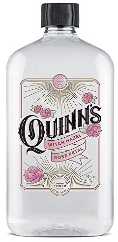 Quinns Alcohol-Free Witch Hazel 16Oz - Rose Petal & Aloe Vera Natural Toner for Face & Skin