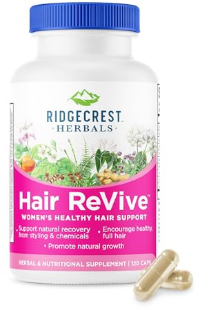RidgeCrest Herbals Hair Revive Hair Growth Vitamins with Biotin 120 Ct