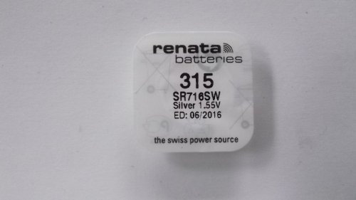 Due pile a bottone 315 Renata ossido di argento SR67 23 mAh 1,55 V