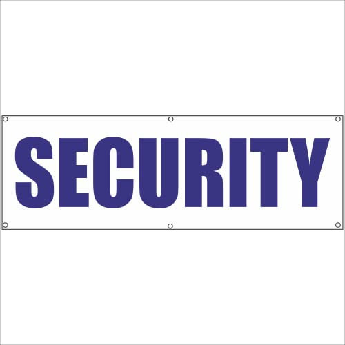 Indigos UG - Plane wasserdicht Gerüstplane - p111 - Security - Banner - 200 cm x 67 cm - Baustelle, Garten, Zaun oder Veranstaltung im Sommer - Werbeplane, Werbung