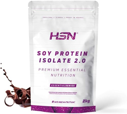 Proteína de Soja Aislada de HSN | Sabor Chocolate 2 Kg = 67 Tomas por Envase | 100% Vegana | Soy Protein Isolate | No-GMO, Sin Gluten