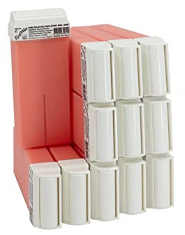 EpilWax Wachspatronen Set mit 12 Rosa Warmwachspatronen zur Haarentfernung Enthaarungswachs 100 ml Roll-on Nachfüller