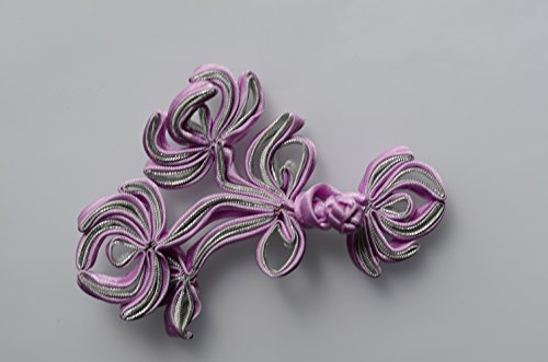 Lyracces Sewing Fasteners Braid Knit Flower Floral Chinese Knot Closure Cheongsam Frog Buttons 1pair Lilac