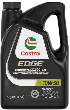 Castrol EDGE 10W-30 Advanced Full Synthetic Motor Oil, 5 Quarts