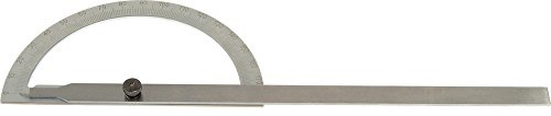 LSR TOOLS Gradmesser 0-180° 200 x 400 mm, mattverchromt, lasergeteilt, 21324200
