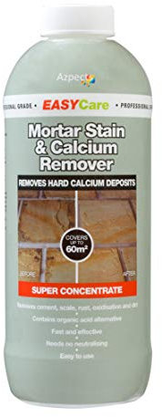 Azpects - Mortar Stain & Calcium Remover 1L Concentrate Easy To Use And Fast Acting Mortar Cleaner For Removing Calcium Efflorescence, Dirt, Cement, Scale And Rust From Outdoor Paving