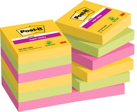 Post-it 7100072724 48 x 48 mm Klisterlappar, Flerfärgade