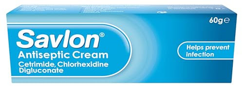 Savlon Antiseptic Cream, Cleanses & Helps Prevent Infection, First Aid for Minor Cuts & Wounds, Spots, Blackheads, Nappy Rash, Sunburn, Sores & Blisters (60g, 1 pack)
