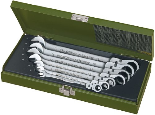 Proxxon 23068 Micro-Combispeeder-Satz mit Gelenk, 7-teilig, 8 bis 19 mm