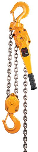 Harrington LB Lever Hoist, Hook Mount, 3 Ton Capacity, 10' Lift, 15.6 Headroom, 16.3 Lever Length, 1.5 Hook Opening